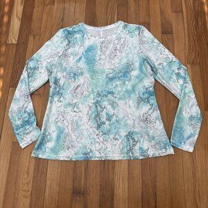 Sofibella Air Flow Mesh Top UPF Tennis Pickleball Green Size 1X